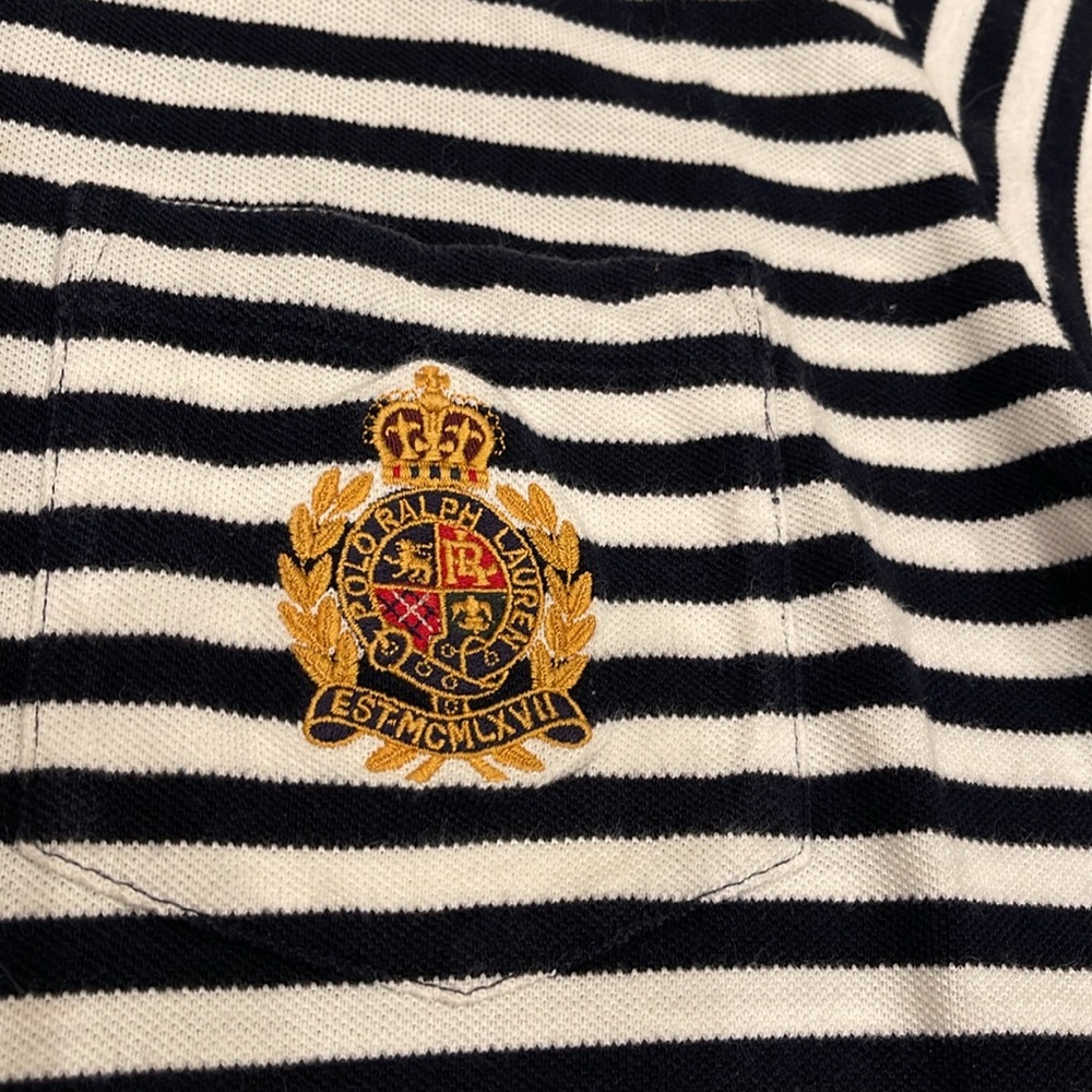 Vintage 90s Blue& White Striped Polo
Ralph Lauren Polo Shirt - Picture 4 of 8